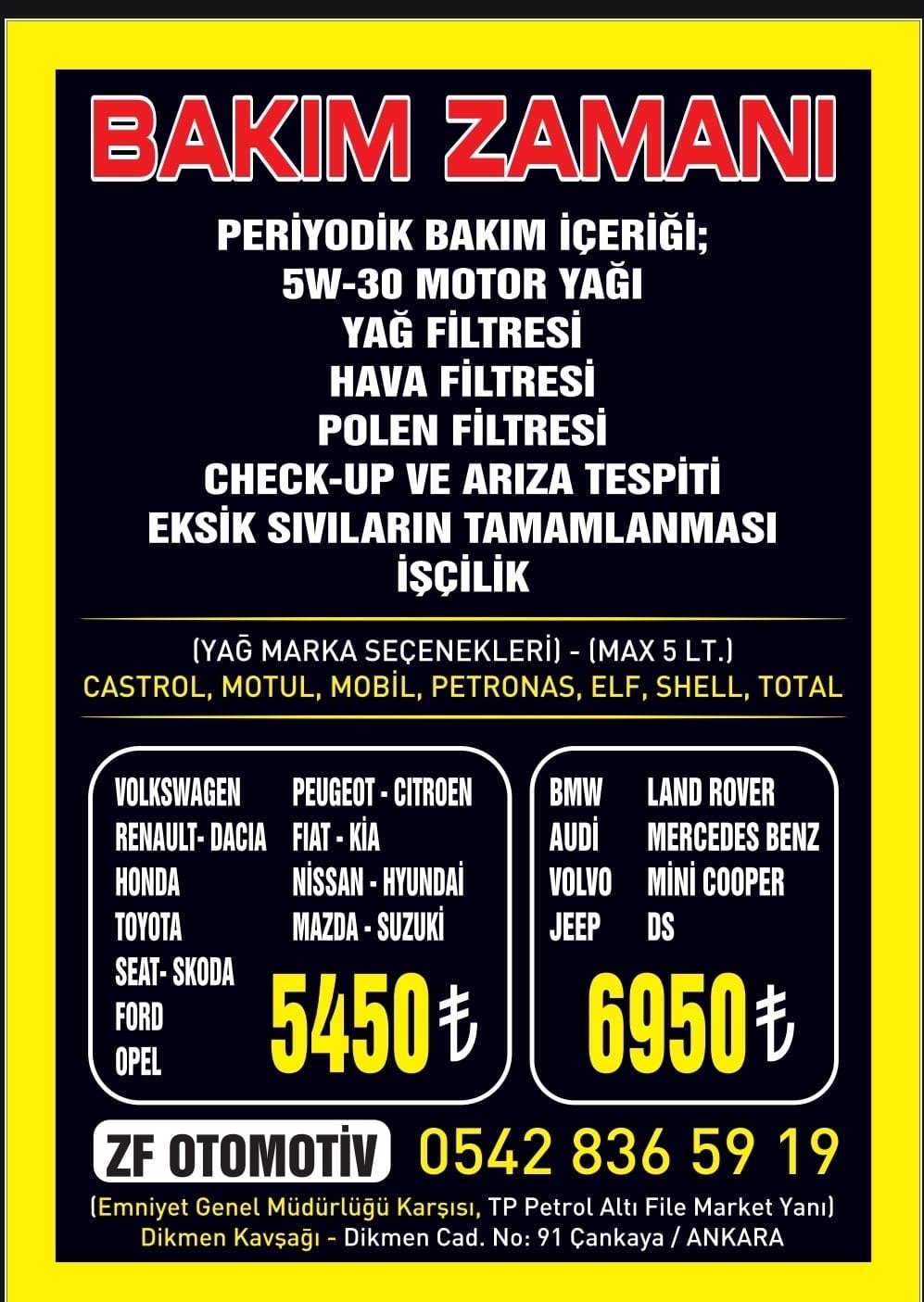 Periyodik Yıllık Yağ, Filtre Bakım Kampanyası